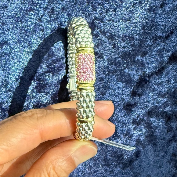 Pink Sapphire Caviar Bracelet | 9mm from Lagos Sz 7 - Picture 8 of 11